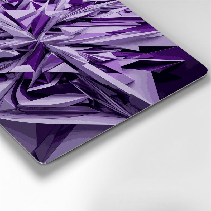 «Geometric Abstraction 34», art mural en métal mauve