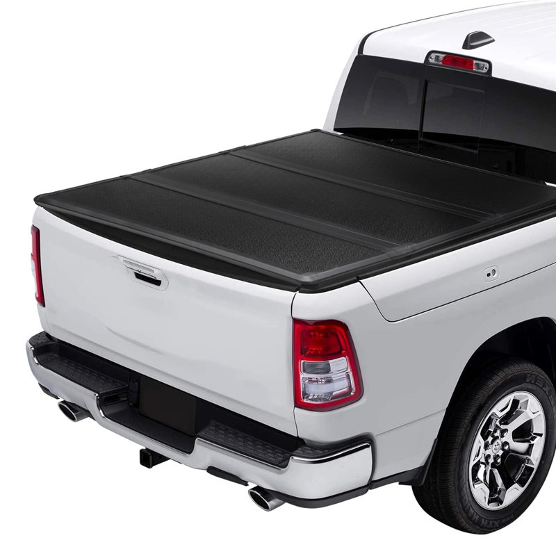 Hard Tri-Fold Tonneau Cover for 2022-2026 Ford Maverick 4.6ft Truck Bed, Heavy-Duty Waterproof Dustproof Hard Folding Cover, Full Bed Access, No-Drill Clamp Installation