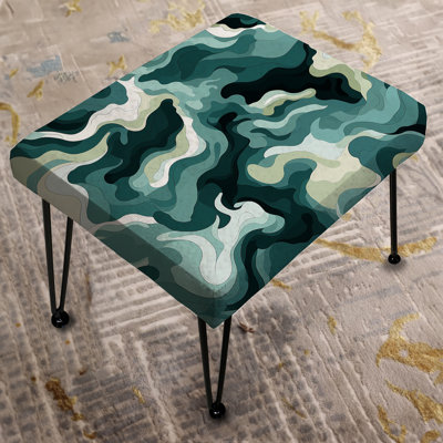 Green Chic Camouflage Fashion - Camouflage Rectangle Ottoman