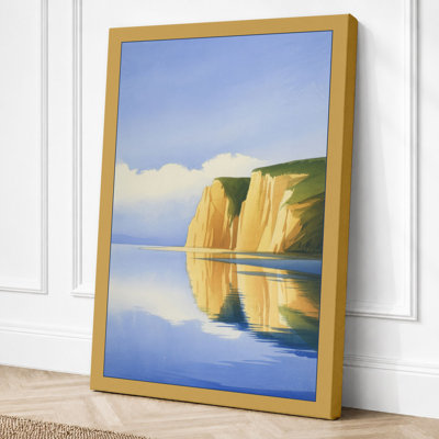 Chalk Cliffs at Rest Coastal - Wrapped Canvas