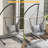 Hanging Hammock Chair Stand Only, C Shape Swing Stand, Black