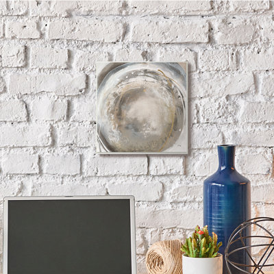 «Avante Grade Abstraction Beige Circular Swirls» par K. Nari - impression