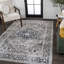 Tapis gris foncé / gris clair Alacati Ogee Medallion-521367922
