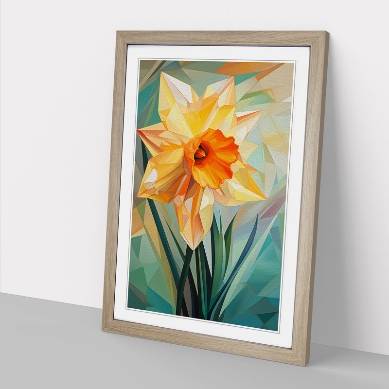 Single Picture Frame Print on Wood, Oak Framed, 34cm H x 25cm W