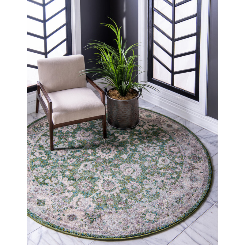 Kalf Abstract Indoor Rug, Round 6'1"
