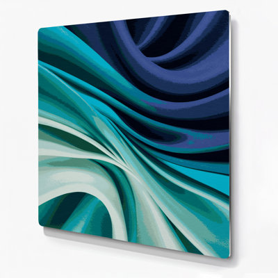 Gradient abstrait 44, art mural en métal vert