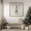 Impression d'arbre de Noël rustique argenté-106163076-106163070