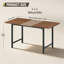 Table de salle à manger extensible pour 4-8, table de cuisine moderne de 63 po, tables de salle à manger de ferme avec pieds en métal