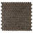 Hudson Penny Round Brownstone 11-7/8" x 12-5/8" Porcelain Mosaic Floor and Wall Tile
