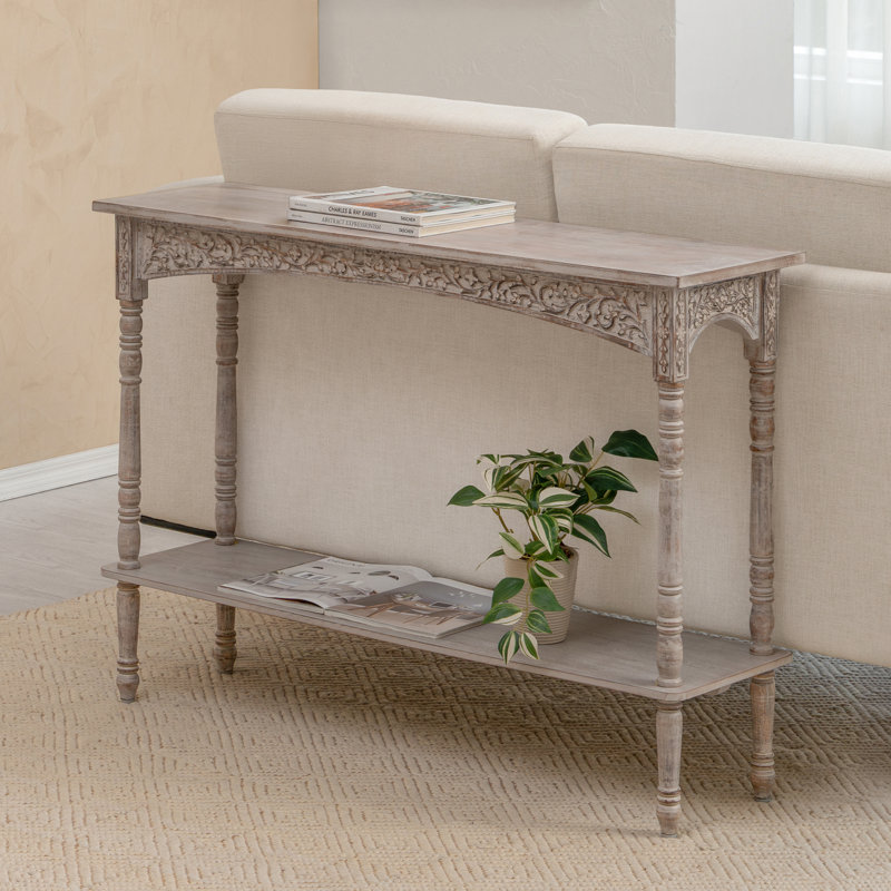 Console en bois avec rangement ouvert JFY
