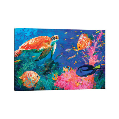 School by Lisa Robinson - Wrapped Canvas Print