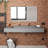 Pyramid 72" Wall Mounted Rectangular Solid Surface Bathroom Trough Sink in Matte Finish - Gray, With Faucet Holes-608558802-605291922