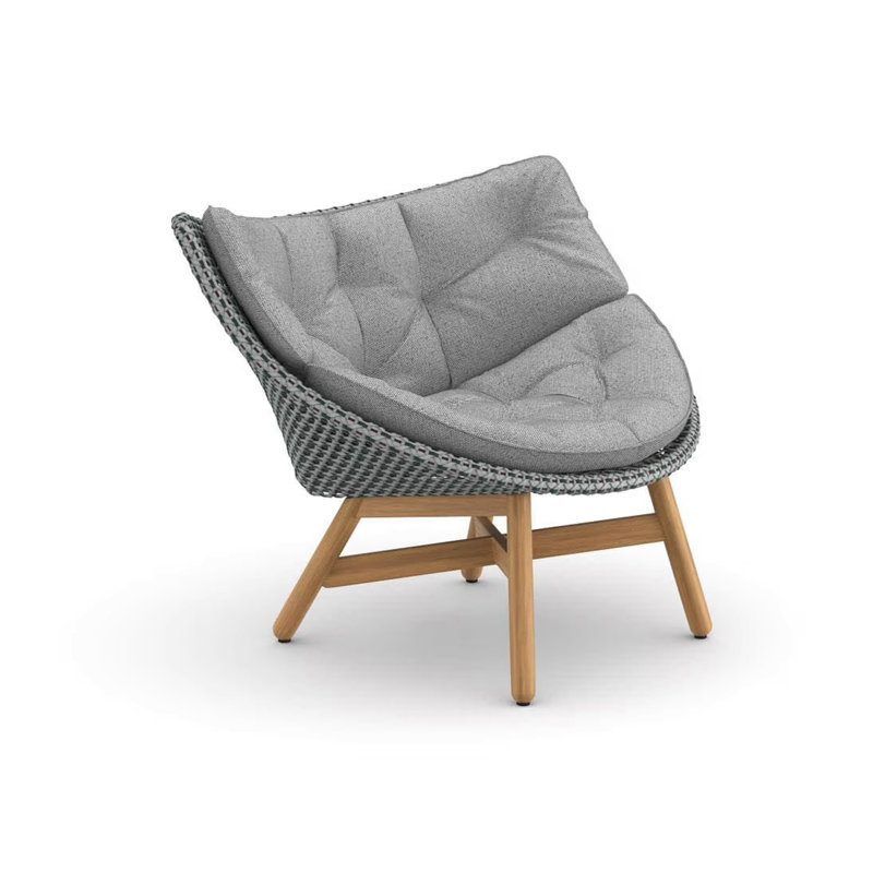 Mbrace Outdoor Teak Lounge Chair, Baltic, Natura Taupe