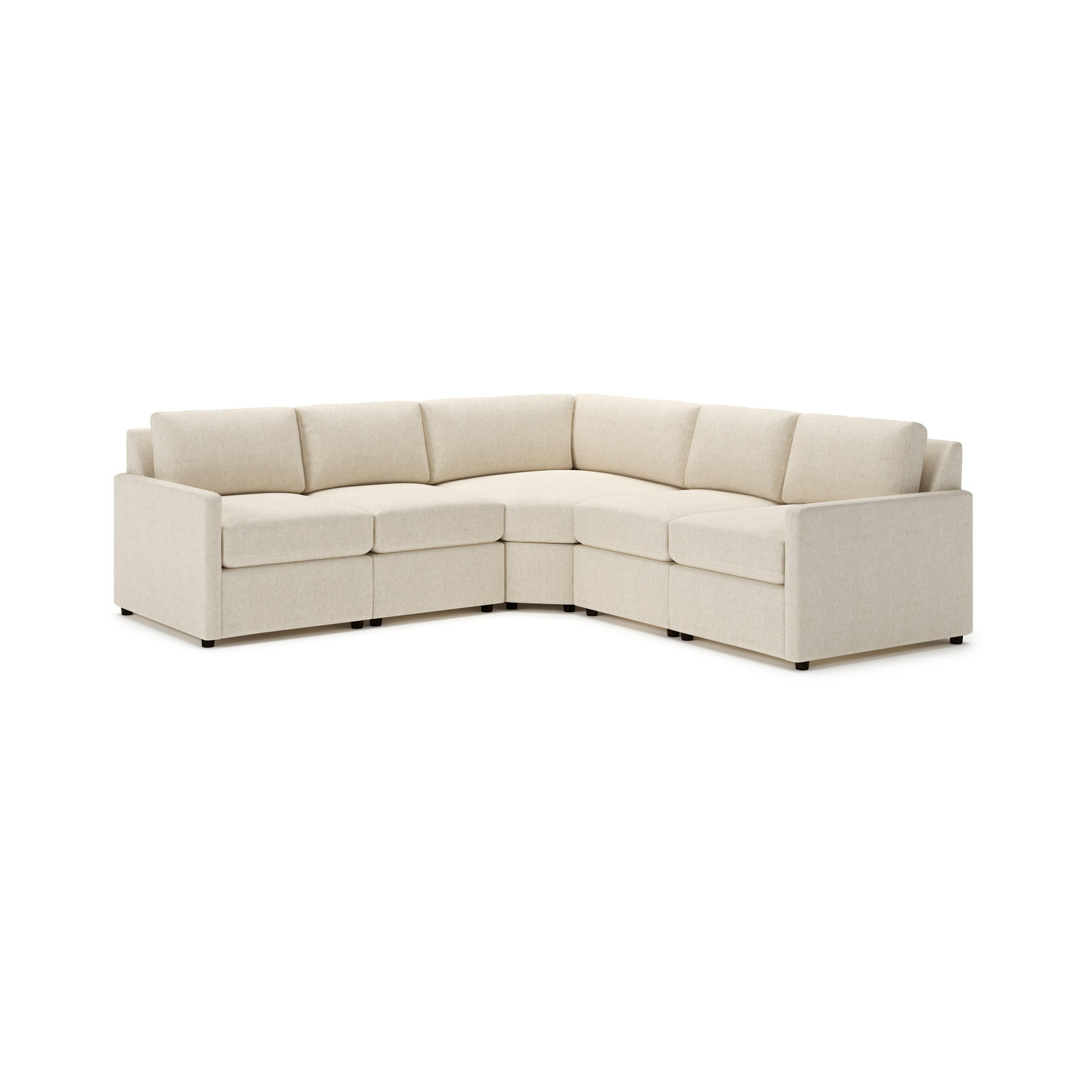 Damari Sectional, John Sepia Performance Linen Blend