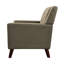 Fauteuil de style Mid-Century moderne avec surpiqûres gaufrées, fauteuil de construction confortable pour la chambre à coucher, revêtement en tissu, panneaux latéraux