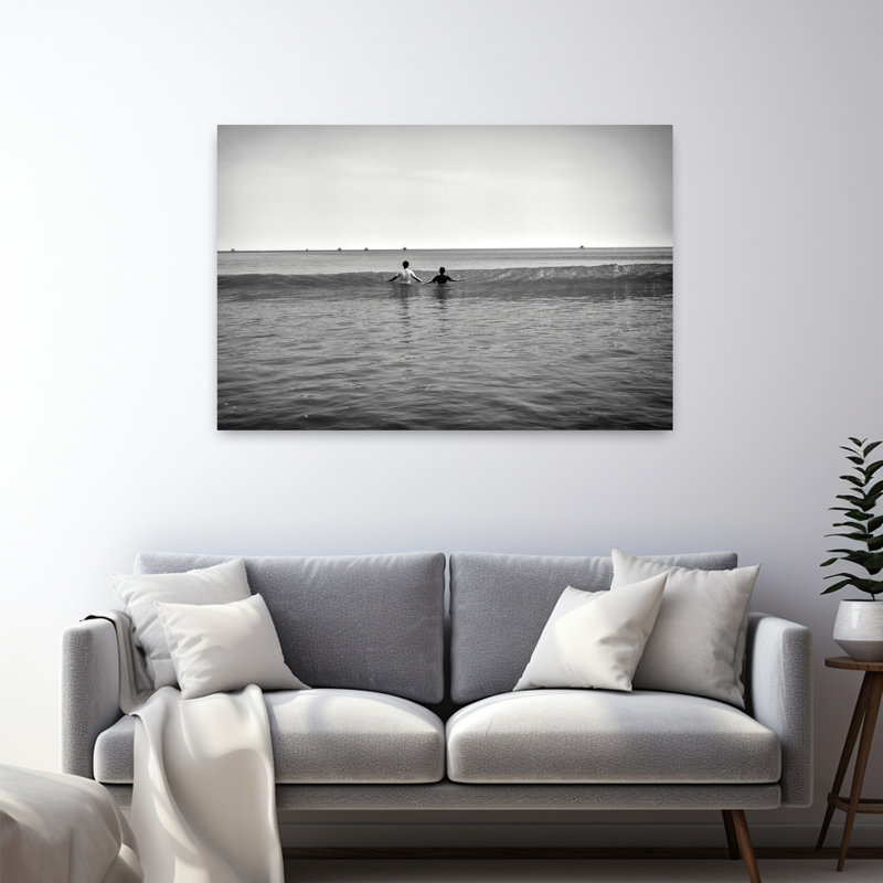 Art contemporain paysage marin contemporain, H 32 po x l 48 po