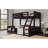 Space-saving Twin Xl Over Queen Bunk Beds, Durable Wood, Modern Espresso Finish