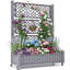 Lit de jardin surélevé en résine avec treillis-423007654