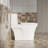 Tornado Flush One-Piece Toilet Elongated, Siphonic S-Trap 12", Soft Closing Seat, Button On Tank Top, Powerful Dual Flush MAP 1000G, Comfort Chair Seat ADA Height 17", Glossy White