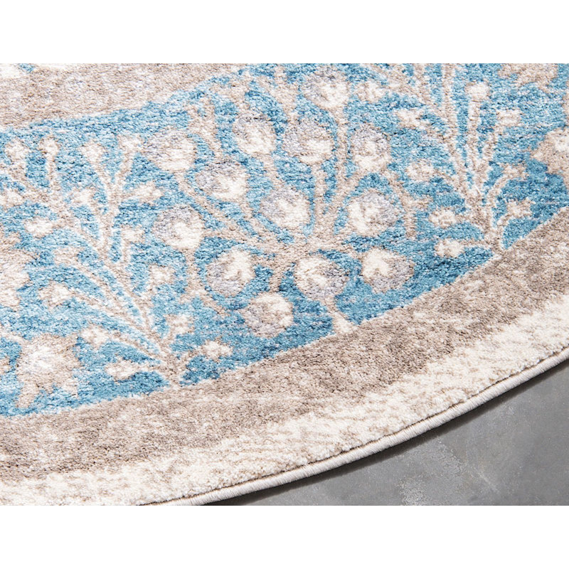 Linz Floral Indoor Rug, Round 6'
