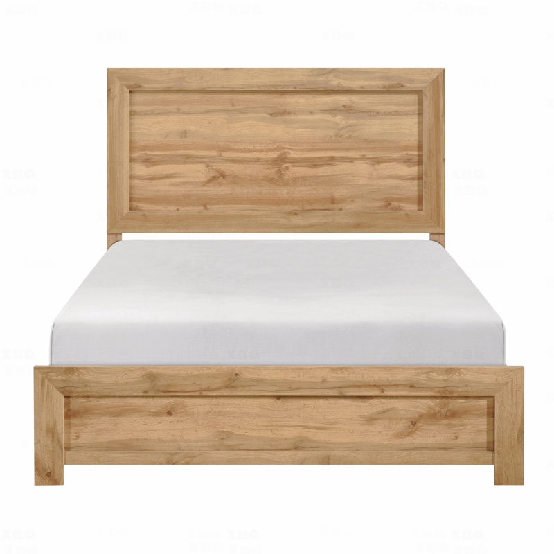 Lit, finition naturelle, charme rustique, dans une boîte, Grand lit