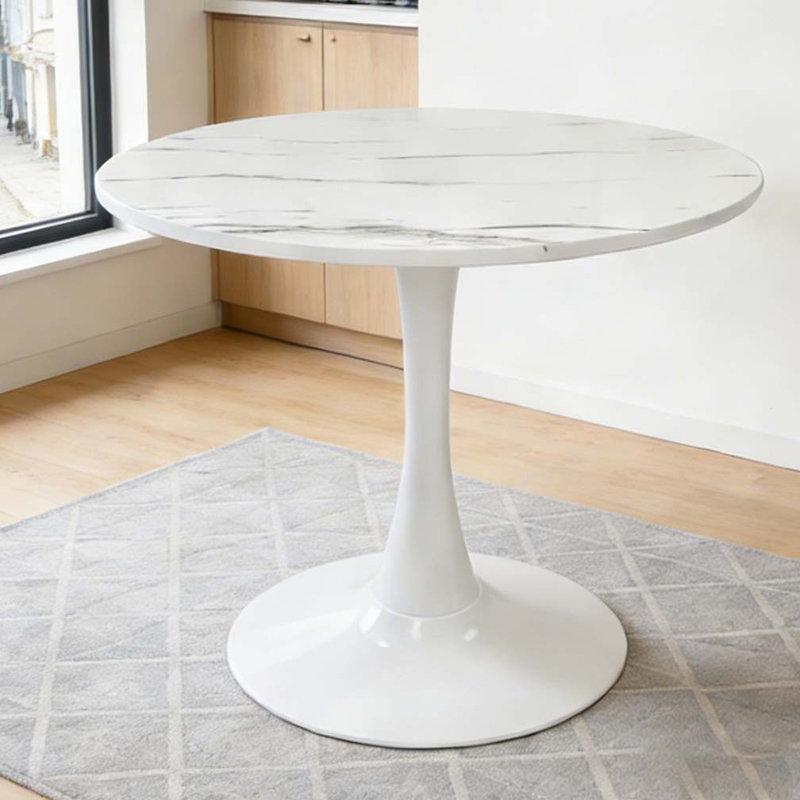 Table de salle à manger moderne, Marbre blanc