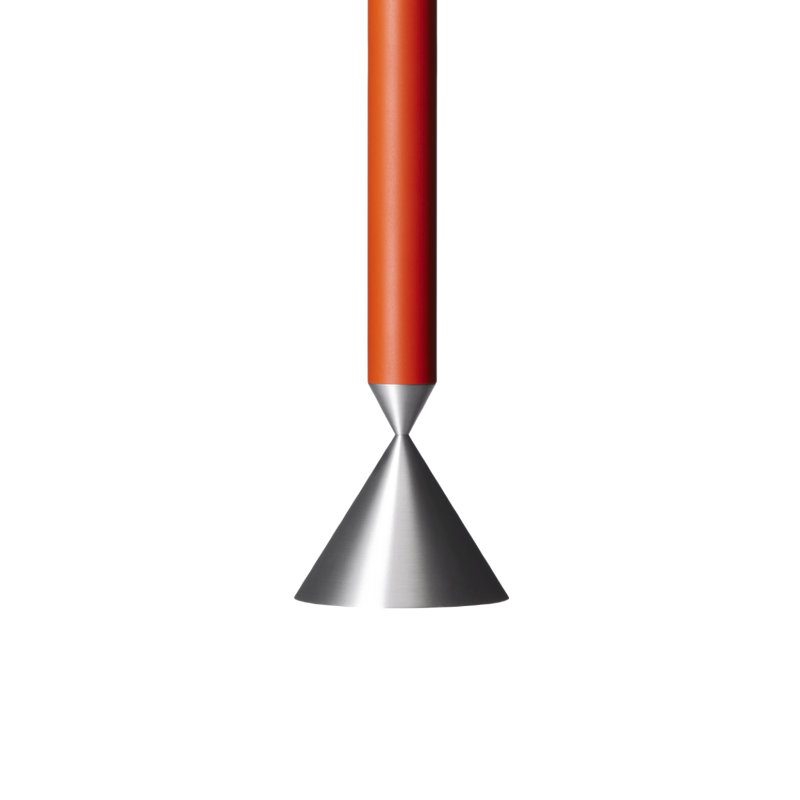 Apollon, H 151 po x l 4,92 po x P 4,92 po, Red Orange/Aluminium