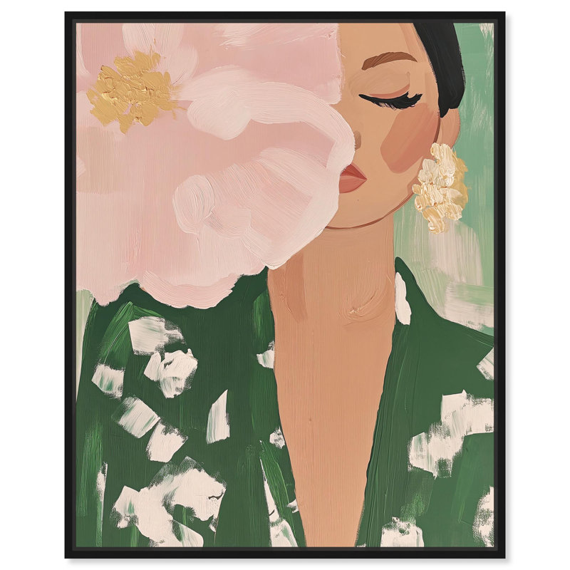 Toile Livia III par Art Remedy, Noir, H 21 po x l 17 po, Cadre flottant