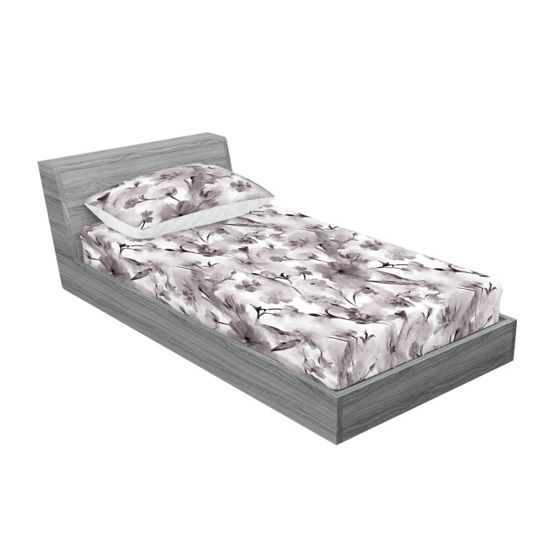 Drap-housse et taies décoratives 3 pièces Ambesonne, Ensemble de draps pour lit simple TG avec 1 taie d