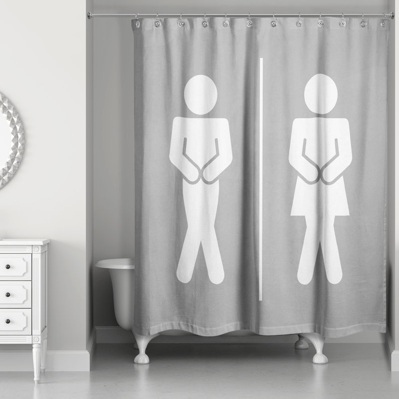 Rideau de douche simple pour salle de bain 