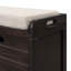 Banc de rangement pour hall d'entrée avec panier amovible et 2 tiroirs Khalin-256415578