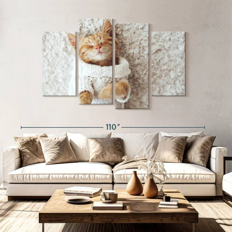 Chat Brampt dans un chandail, H 54 po x l 84 po