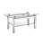 Rectangle Tempered Glass Coffee Table With Lower Shelf