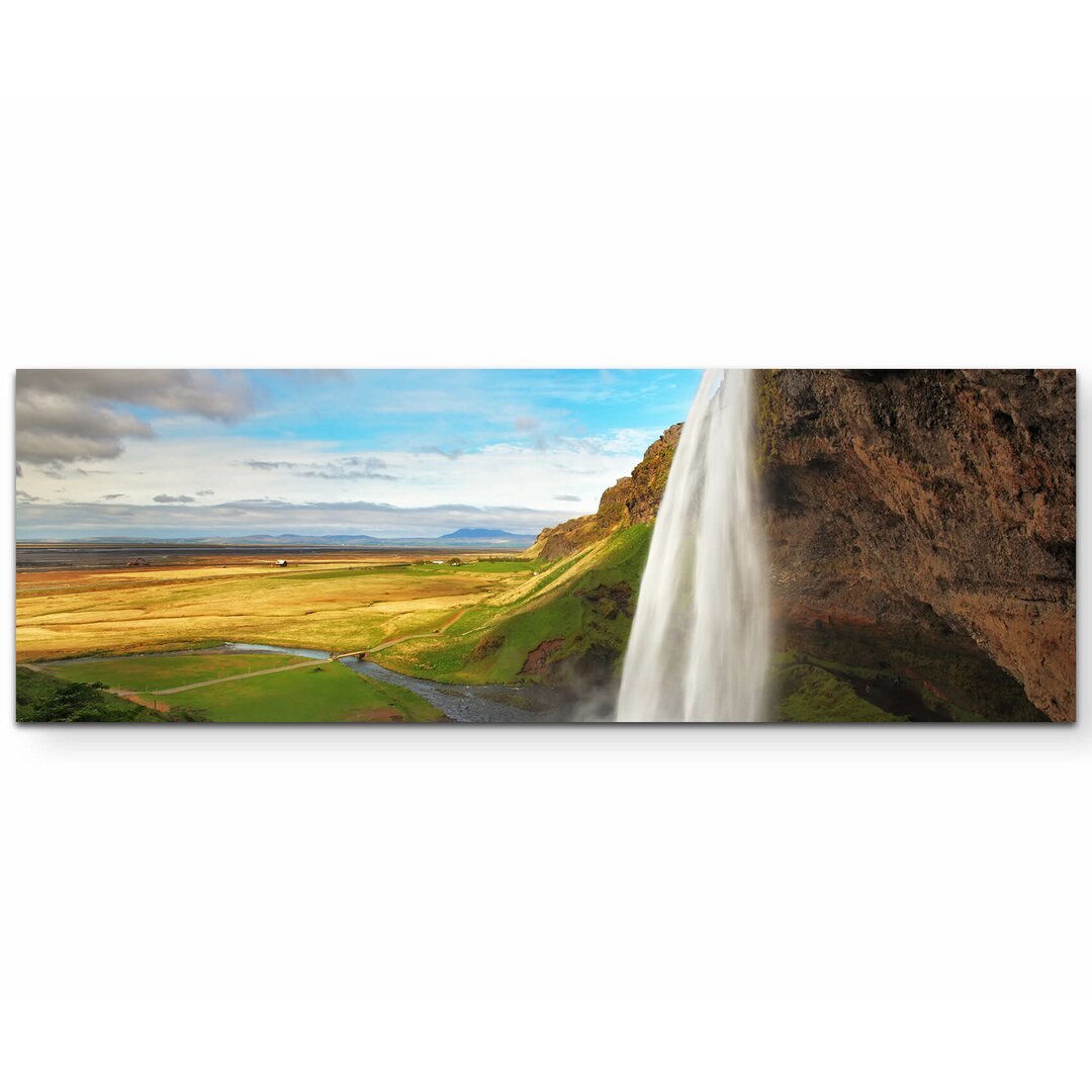 Leinwandgemälde Seljalandsfoss Wasserfall auf Island