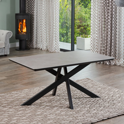 Shauny Stone Top Metal Base Dining Table
