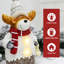 Sculpture résine renne de Noël avec DEL