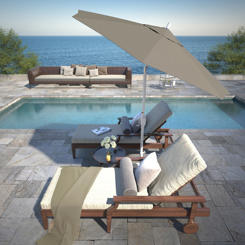Parasol de marché 7 pi 6 po Mutsa, Taupe - Pacifica