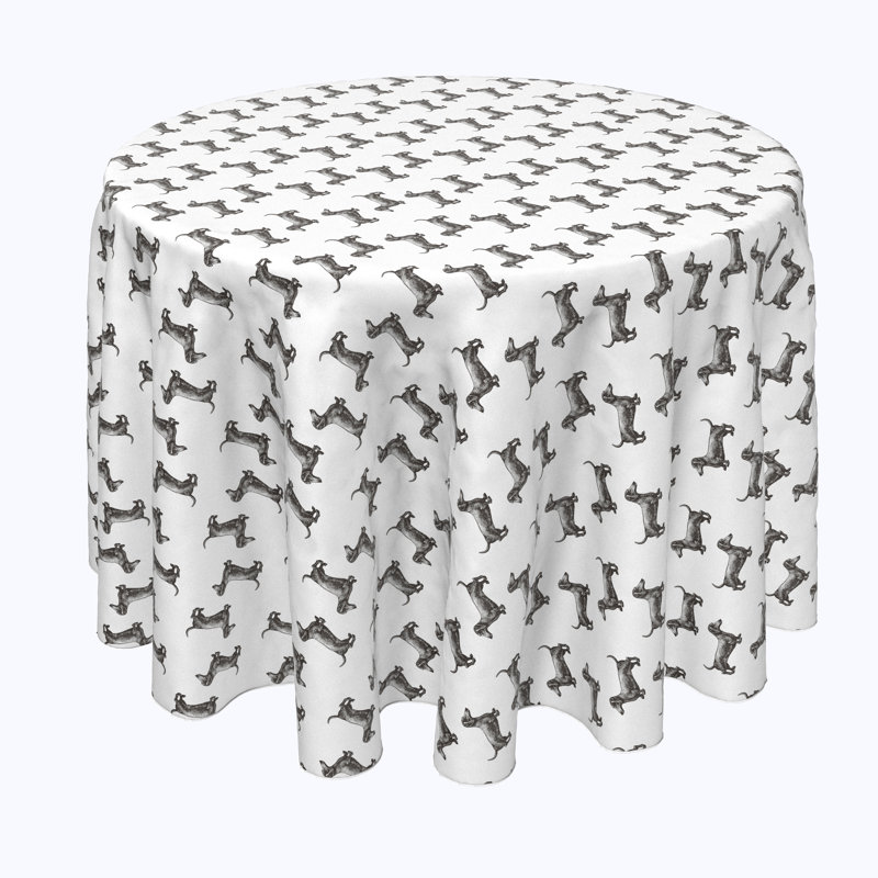 Boswell Geometric Round Tablecloth, 84" x 84"