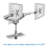 Dual Spring Arm Adjustable Universal 2 Screen Desk Mount