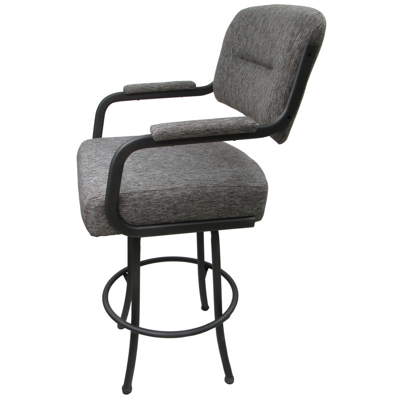 Tabouret de comptoir pivotant 26 po Melvin, Gris Mojave, Gris, Counter Stool (26” Seat Height)