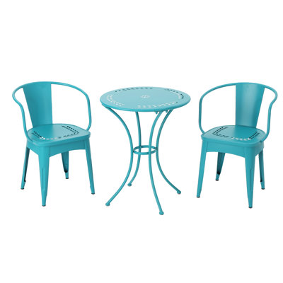 3 Kd Metal Outdoor In Teal - Strong Powder Coated Iron Relaxation