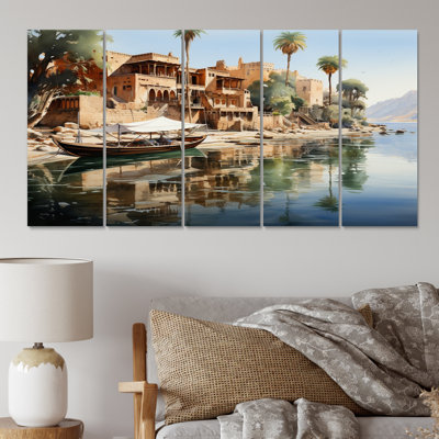 Egypt The Niles Reflection Cities & Countries Wall Decor on Metal