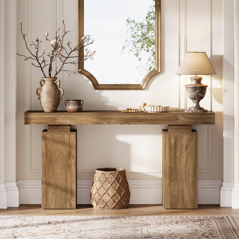 Console 63 pouces brun rustique, Brun