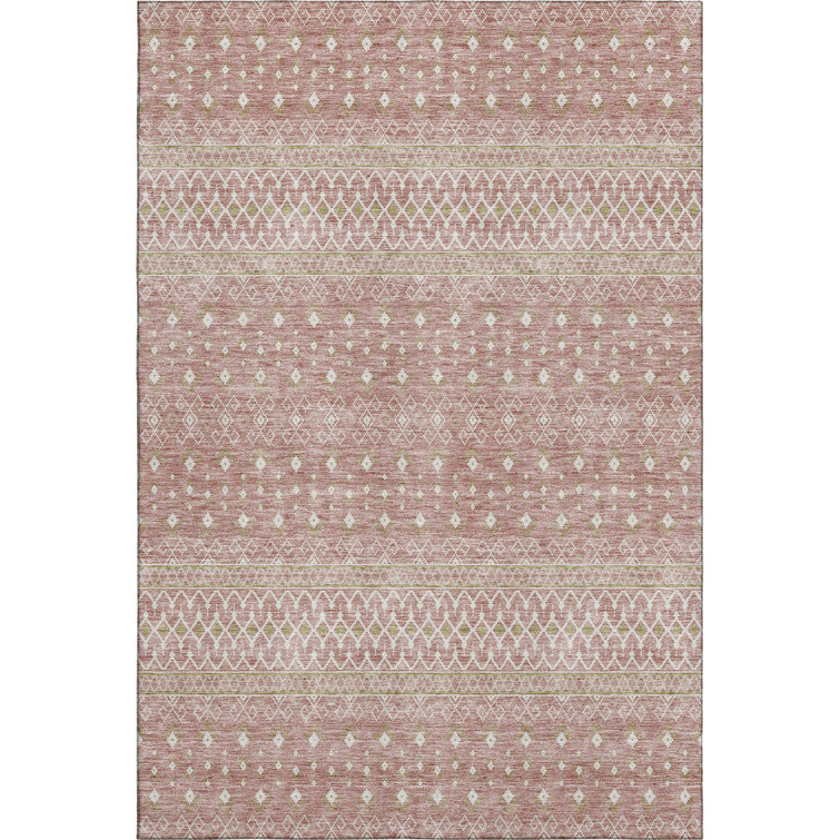 Premium Machine Washable Prisco Blush Rug