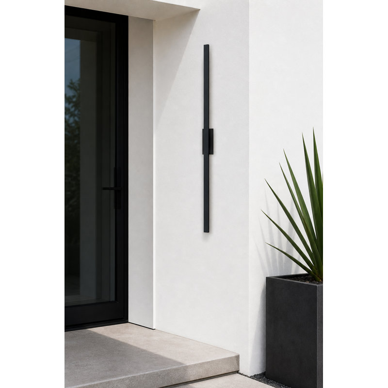 Chesnet-Outdoor Wall Mount, 96" H x 4.5" W x 2.75" D, Black