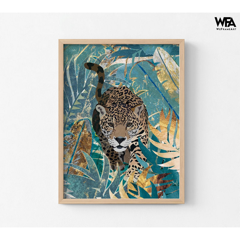 «Jaguar Jungle 2» par Sarah Manovski, décor de vie sauvage de prédateur, affiche de Jaguar animal sauvage, reproduction d'art de la jungle, affiche de grand chat