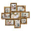 12 cadres en forme de croix en PVC aspect bois vieilli à 12 ouvertures, cadre de galerie mural irrégulier pour photos de famille uniformes 4 x 6, or-1353480329