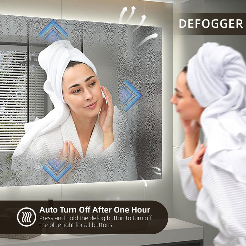 Lunara UL Certified Frameless Backlit LED Bathroom Vanity Mirror , Anti Fog Temper Glass 3 Year Warranty, 36" x 36"