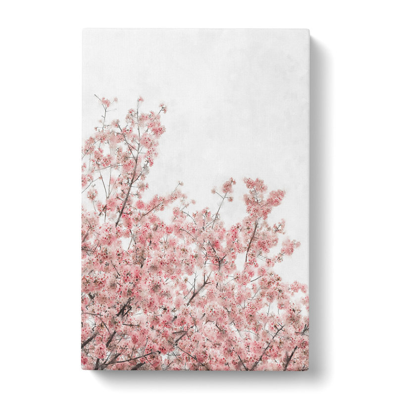 Pink Cherry Tree - Wrapped Canvas Painting, 50cm H x 35cm W x 3cm D