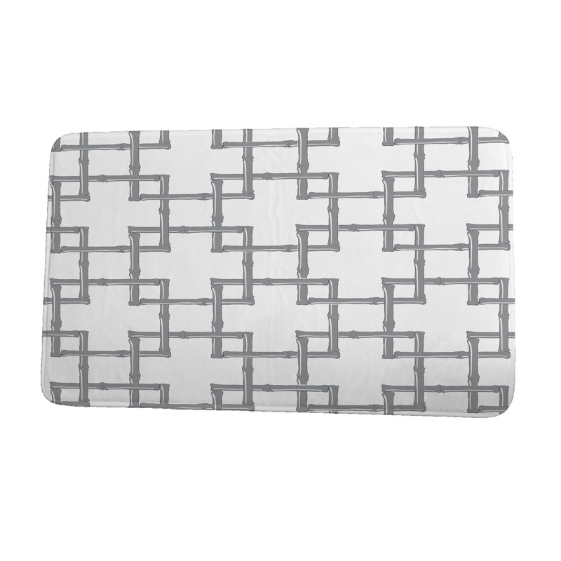 Tapis de bain en rayonne de bambou, l 21 po x L 34 po, gris